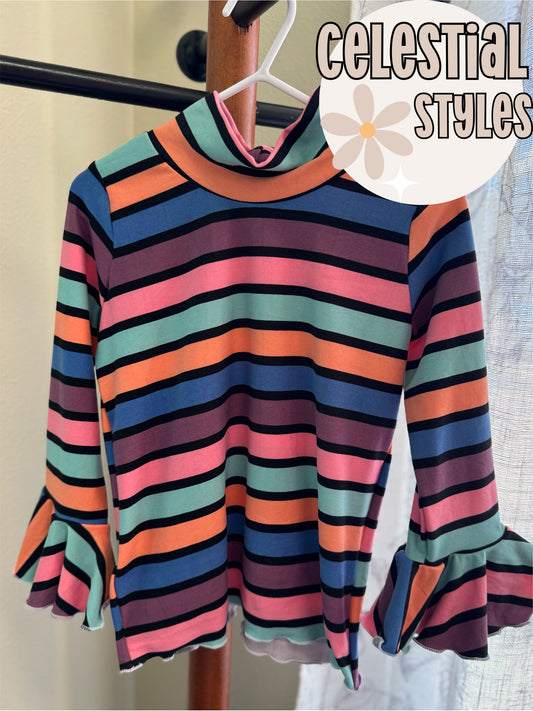 2T Mockneck Bell Top